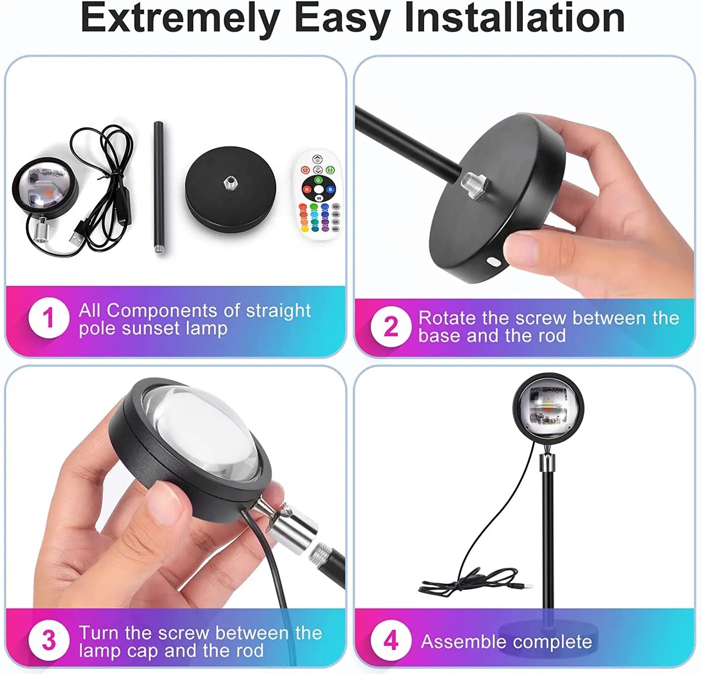 Bluetooth Night Light RGB Sunset Projector Lamp