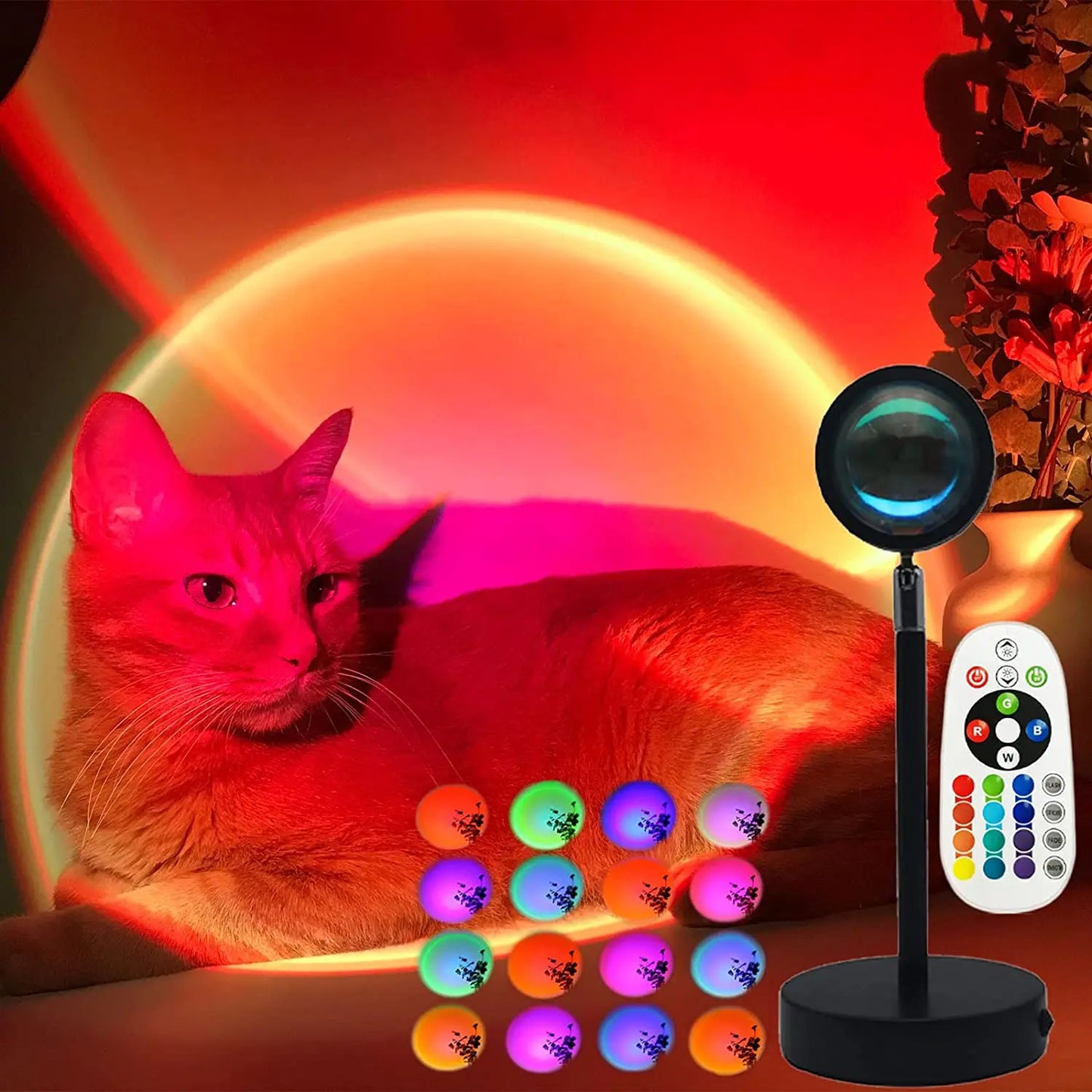 Bluetooth Night Light RGB Sunset Projector Lamp